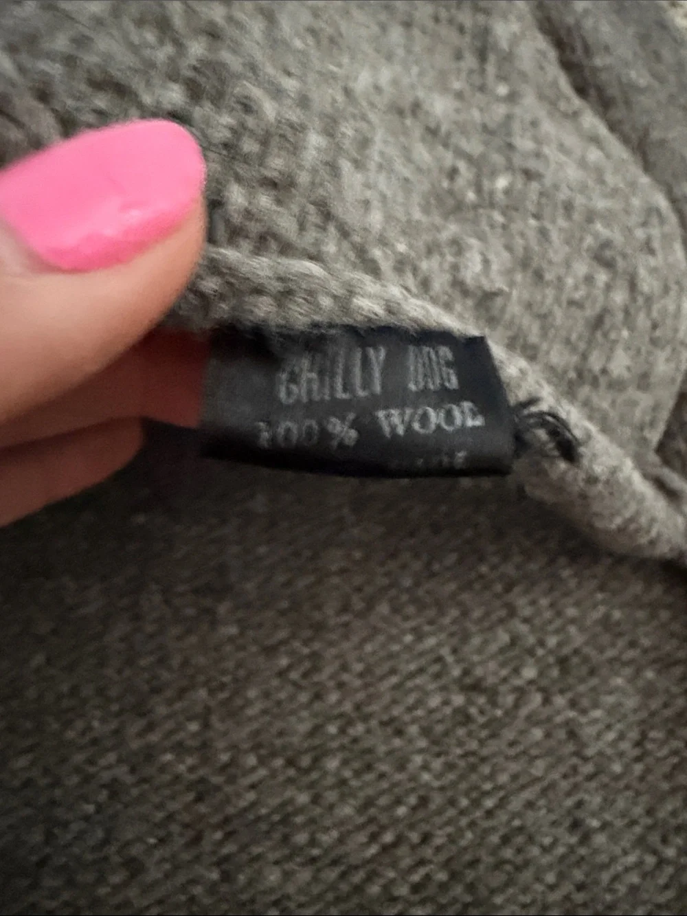 Grey Dog Sweater with American Flag Knit